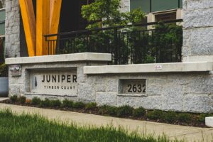 Stonework Address Retaining Wall - Multi-Family Development Masonry Specialists | Cronus Masonry Contracting Ltd.